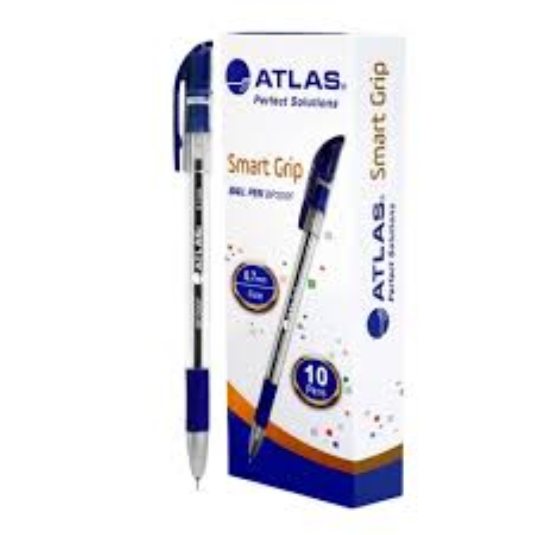 Atlas Ball Pen 0.7mm Fine  BX=10 BK Smart Grip AS-BP200F-BK